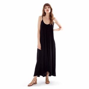 GROCERIES APPAREL Organic cotton black maxi dress